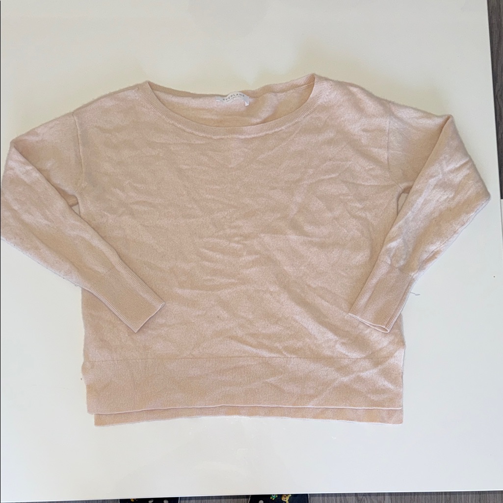 Everlane The Cashmere Crew Sweater In Oatmeal Size S